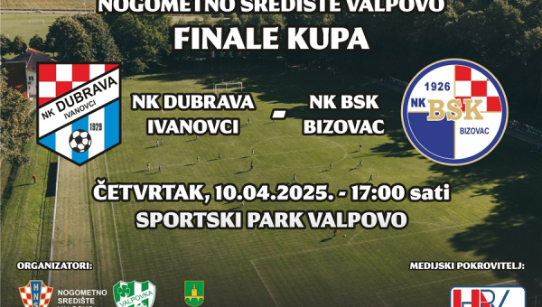 U četvrtak finale Kupa Nogometnog središta Valpovo